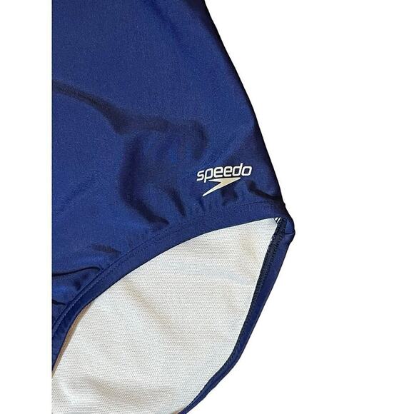 Speedo Ladies' 1-piece Halter Swim Suit Swimsuit, Blue, Halter Size medium - Picture 6 of 16